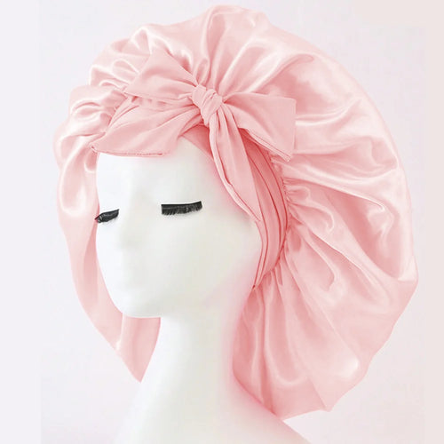 Bonnet de nuit en satin ajustable – photo 4