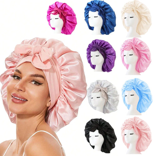 Bonnet de nuit en satin ajustable
