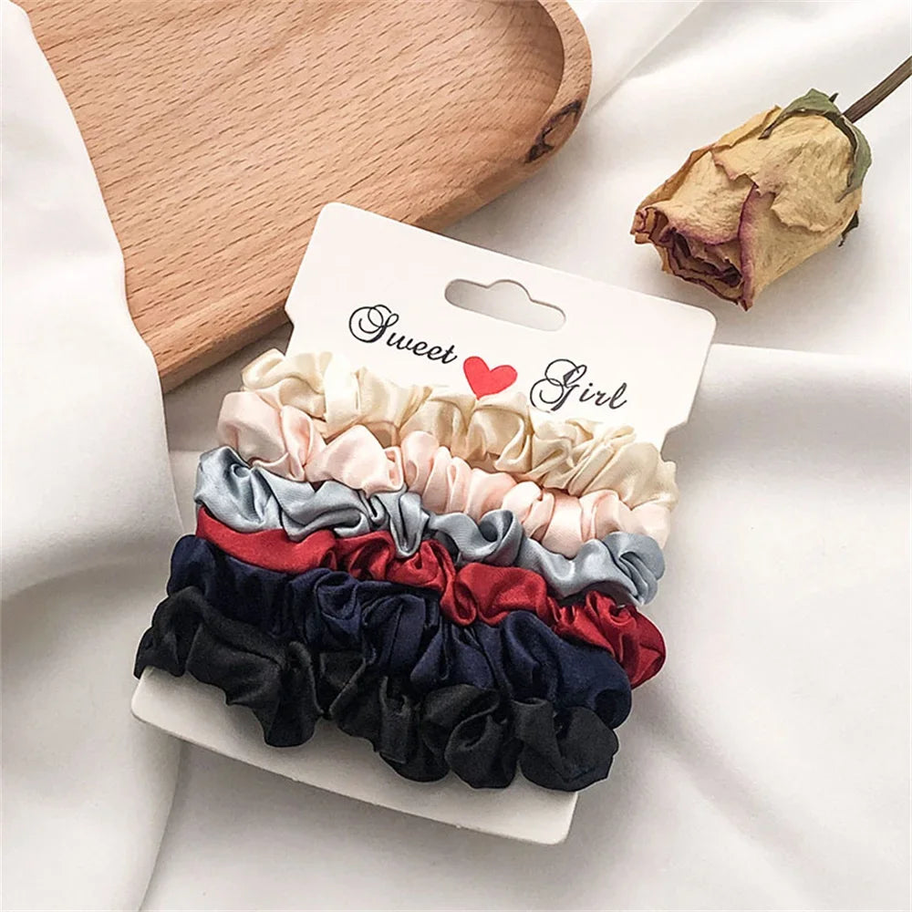 Ensemble de Chouchous en Satin Doux pour Cheveux – photo 11