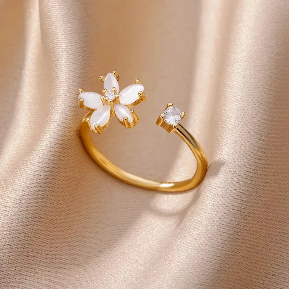 Ensemble de Bagues Dorées Géométriques pour Femme