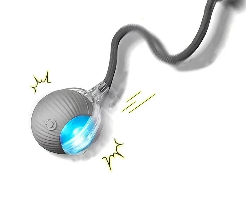 Balle interactive grise en mouvement