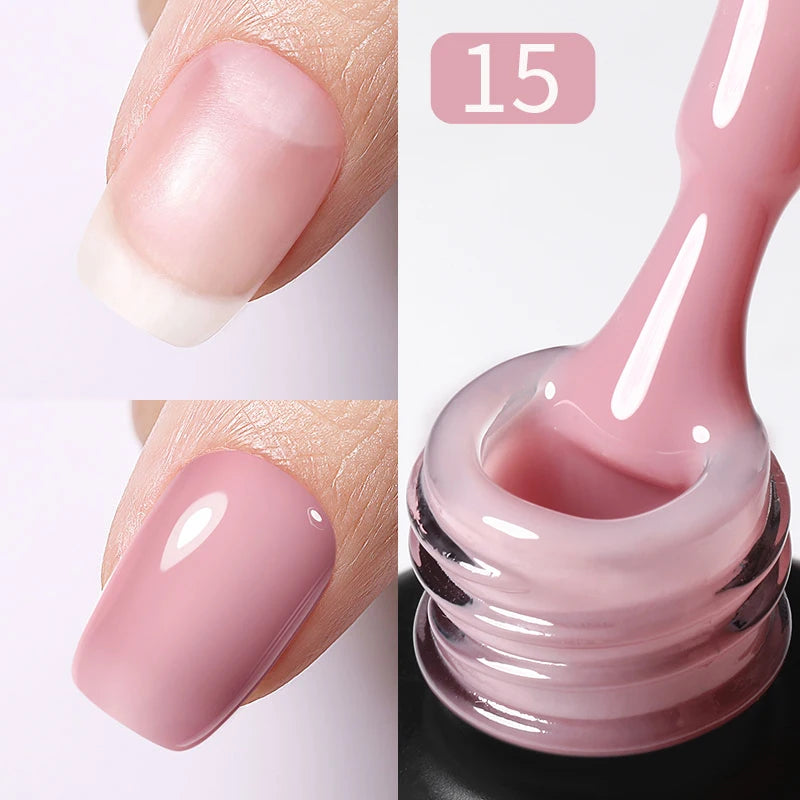 Gel de Base Rubber Base Rose Lait pour Ongles UV/LED – photo 10
