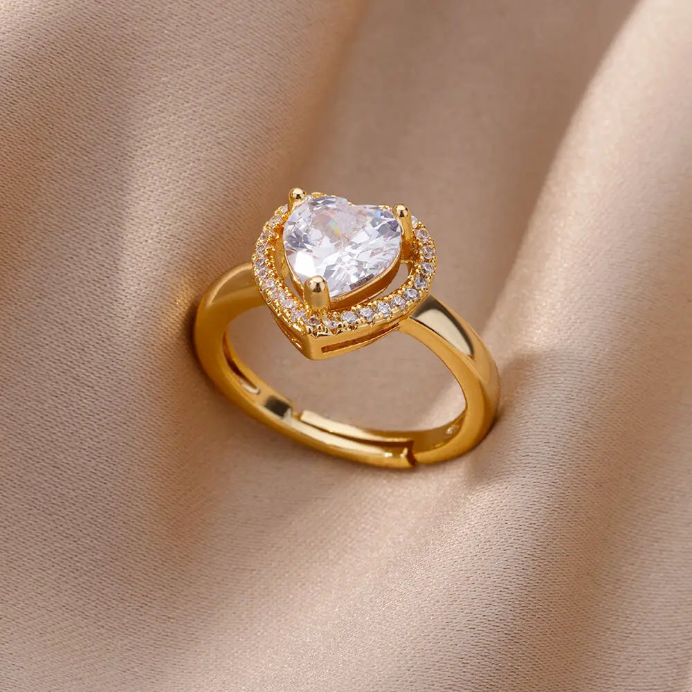 Ensemble de Bagues Dorées Géométriques pour Femme