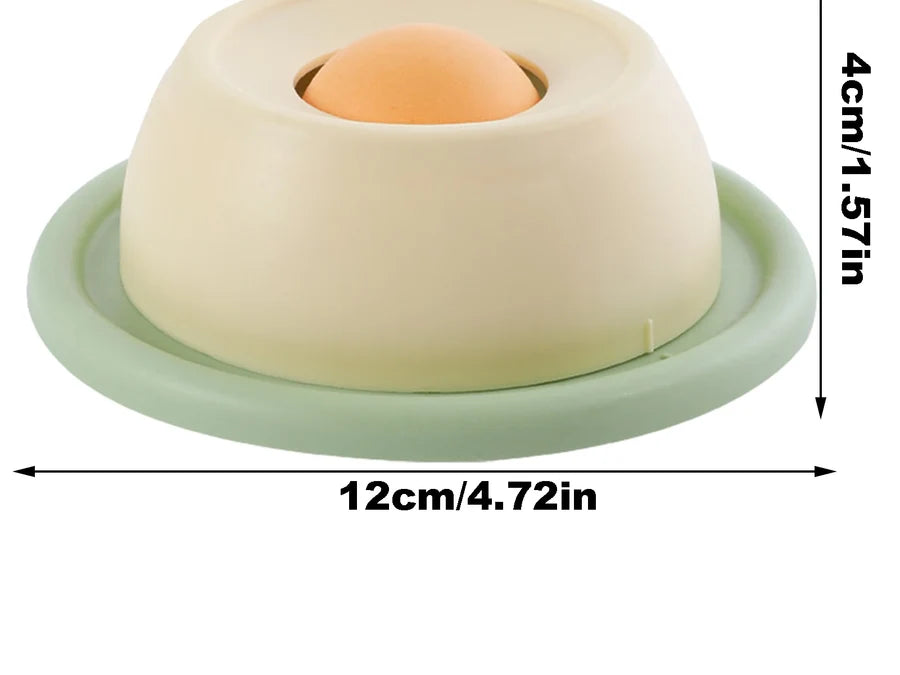 Plateau de léchage jaune, 12 cm de large et 4 cm de haut