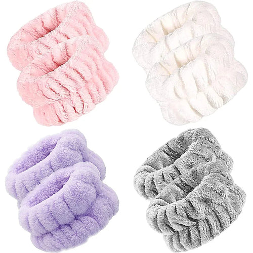 Bracelets absorbants en microfibre pour soin visage