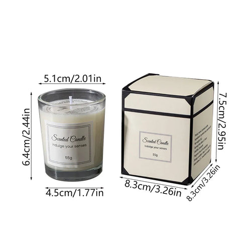 Bougie d’aromathérapie en cire de soja – Pot en verre cadeau – photo 2