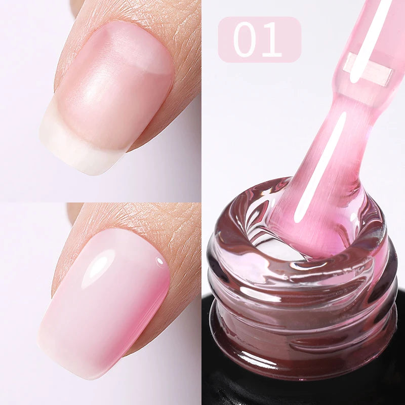 Gel de Base Rubber Base Rose Lait pour Ongles UV/LED – photo 11