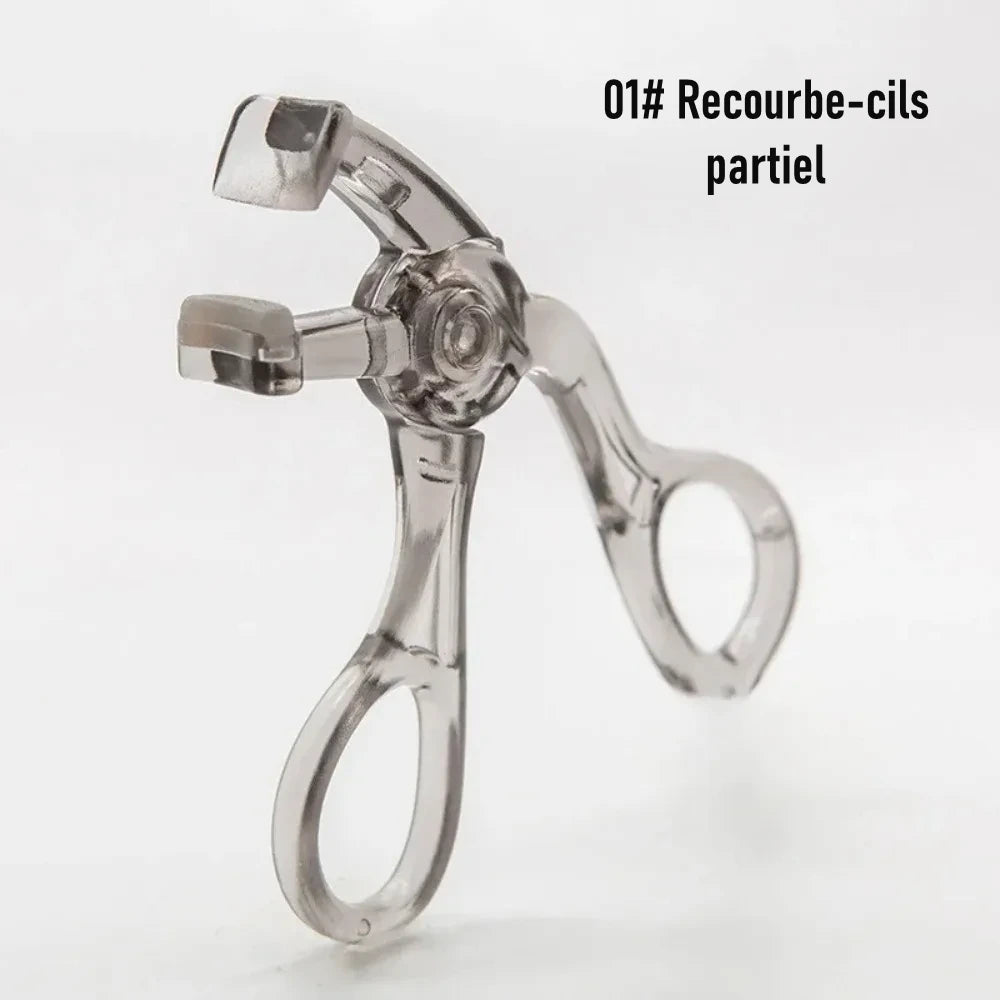 Recourbe-cils partiel transparent vu de près.